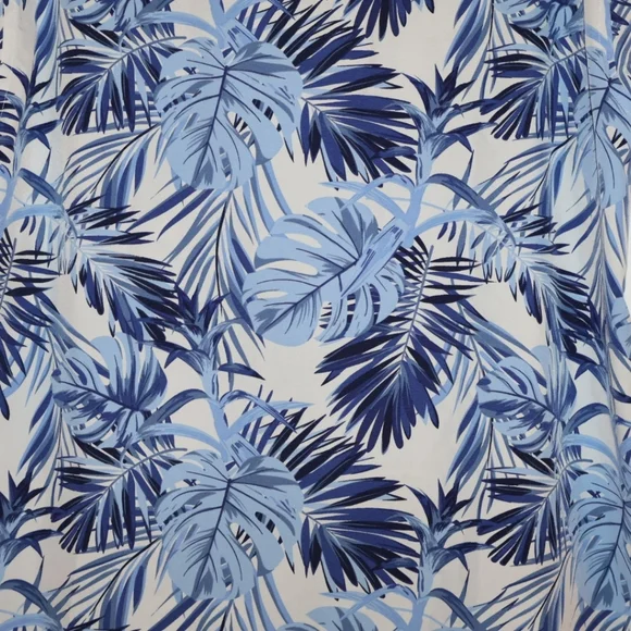 Cotton & Co. Blue Tropical Botanical & Palm Leaf Button Up Shirt. XL. NWOT. - Picture 13 of 13